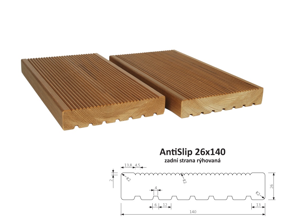 THERMOWOOD Prkno terasové AntiSlip