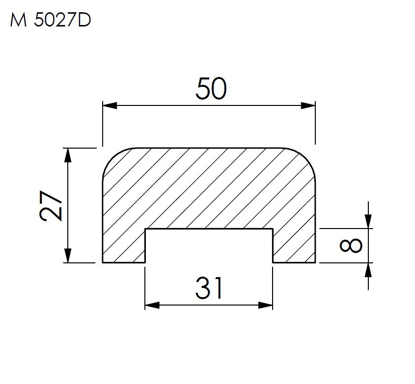 Dřevěné madlo 5027D