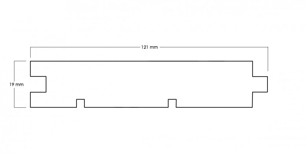 Palubka klasika severský smrk AB 19 mm