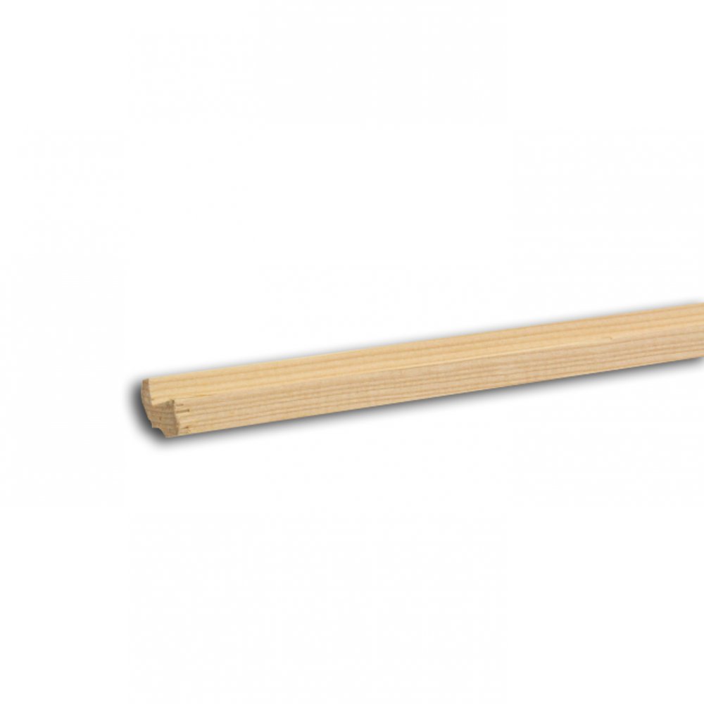Zasklívací lišta s polodrážkou - smrk