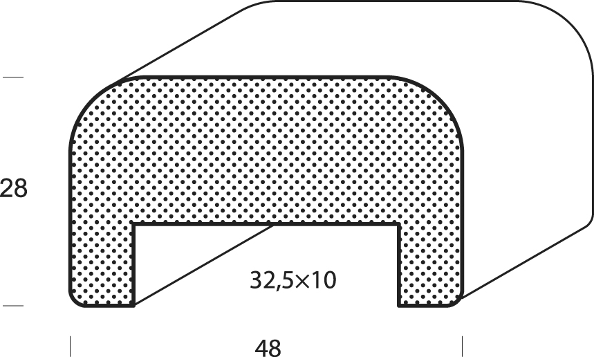 Dřevěné madlo panelákové HLPD4828