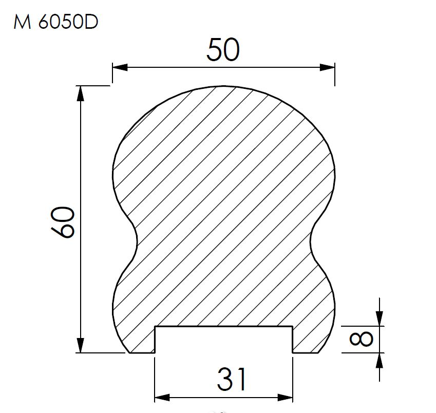 Dřevěné madlo 6050D