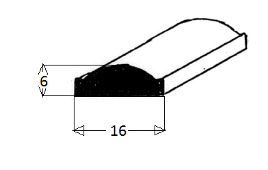 Profilová lišta dvouvlnný profil - smrk