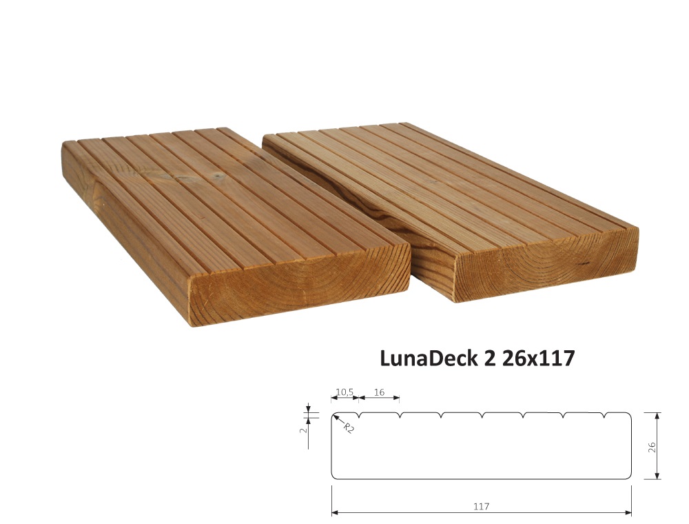 THERMOWOOD Prkno terasové LunaDeck2