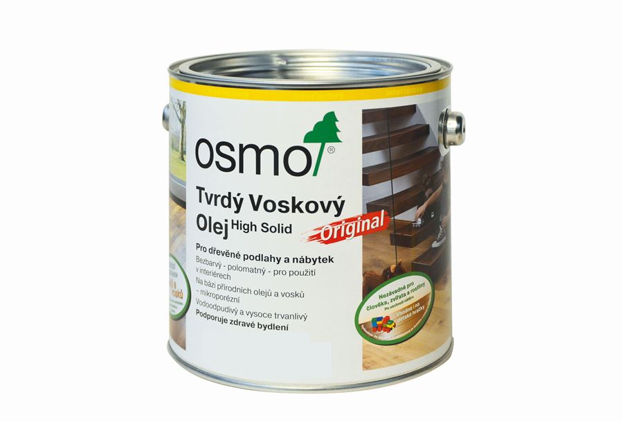OSMO Tvrdý voskový olej polomat bezbarvý