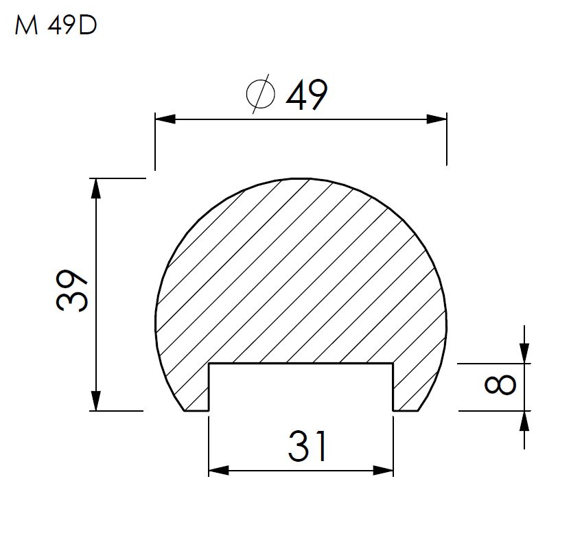 Kruhové madlo 49D