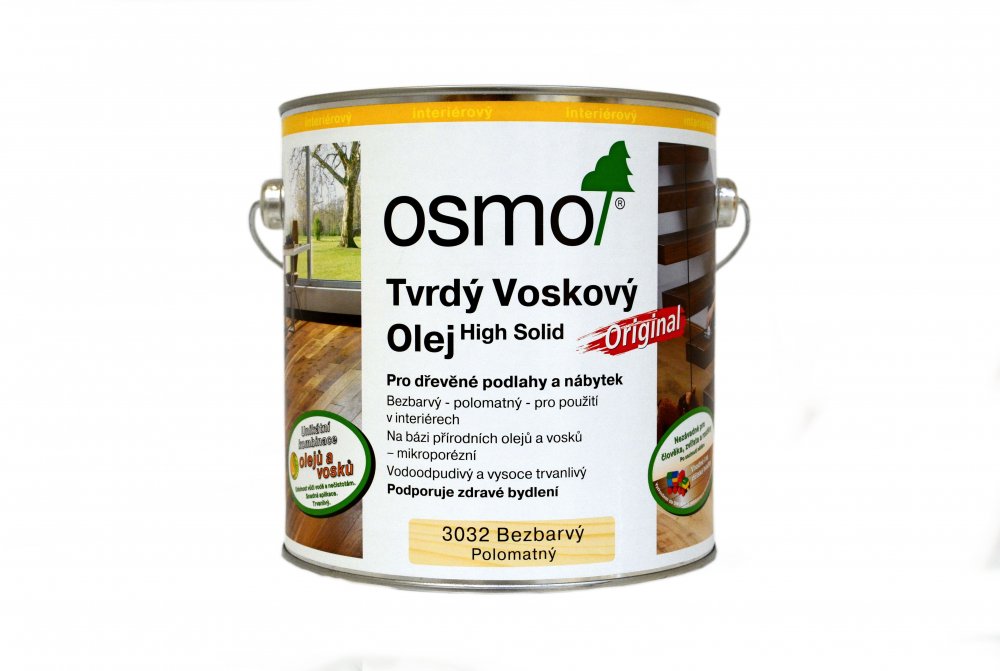 OSMO Tvrdý voskový olej hedvábný polomatný