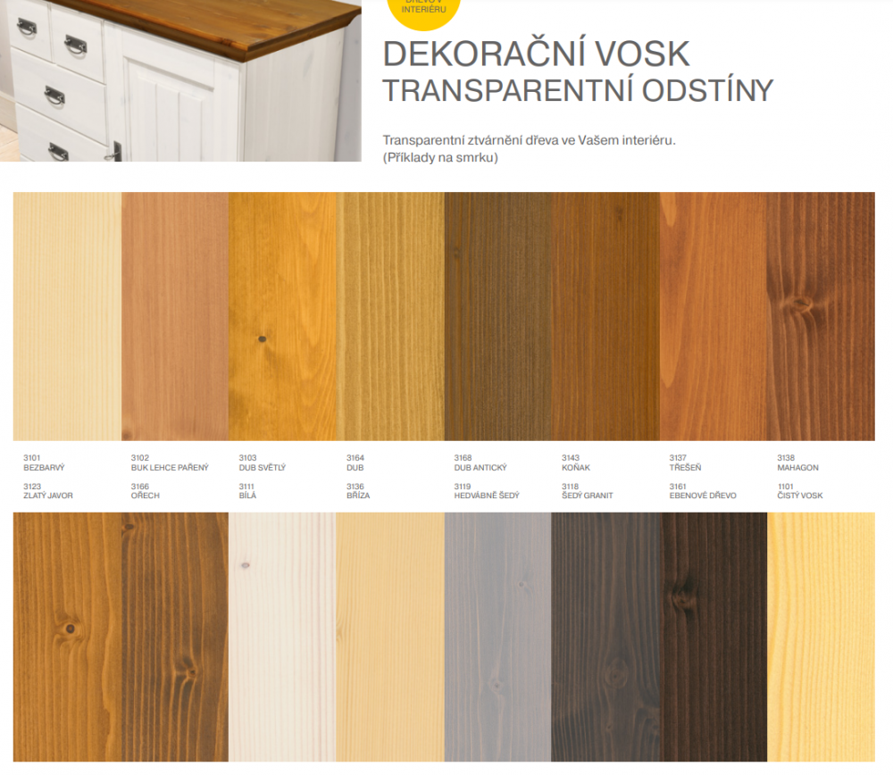 OSMO Dekorační vosk - transparentní odstíny