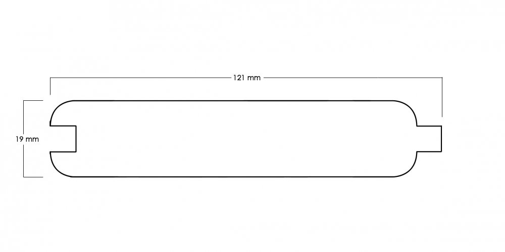 Palubka klasika oboustranná severský smrk AB 19 mm