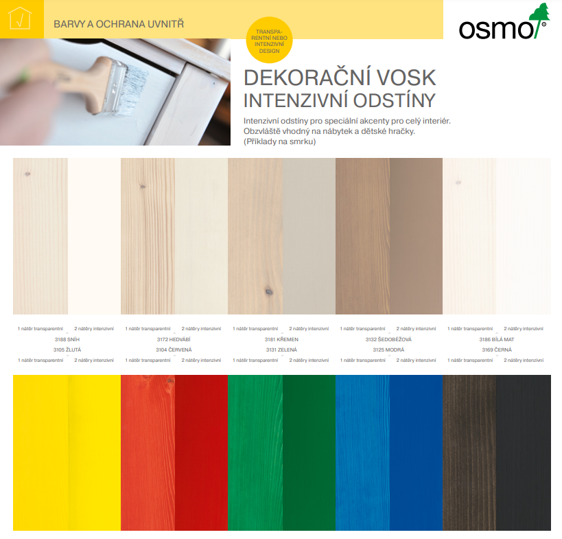 OSMO Dekorační vosk - intenzivní odstíny