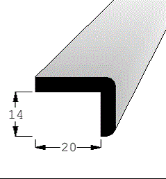 Rohová lišta L profil - nastavovaná borovice / smrk