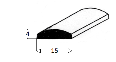 Profilová lišta oblý profil - smrk